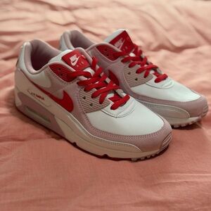 Nike Women's Red and White Air Max Sneakers